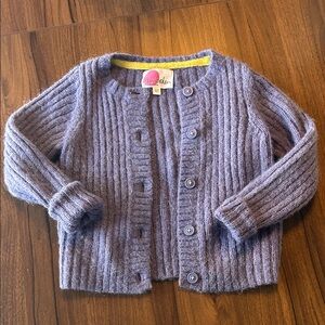 Mini Boden Lavender Knit Cardigan 3t‎ 4t kids